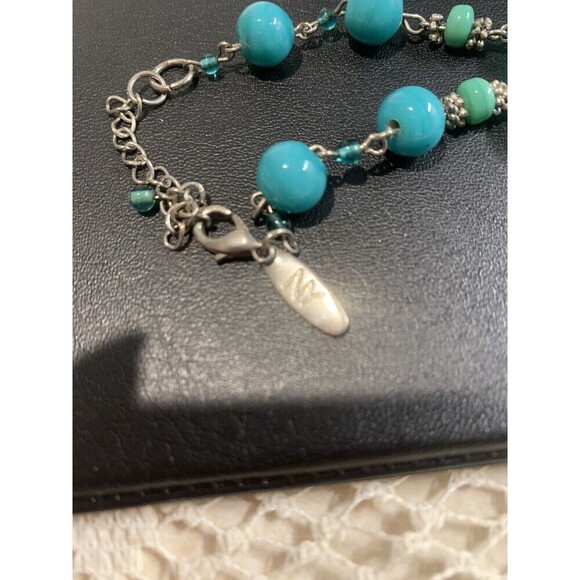 New York & Company Boho Southwestern Turquoise And Medallion Statement Necklace - Picture 5 of 5